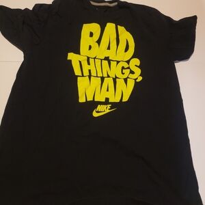 Men's black Nike sportswear "Bad things, man" Nike tee shirt size large